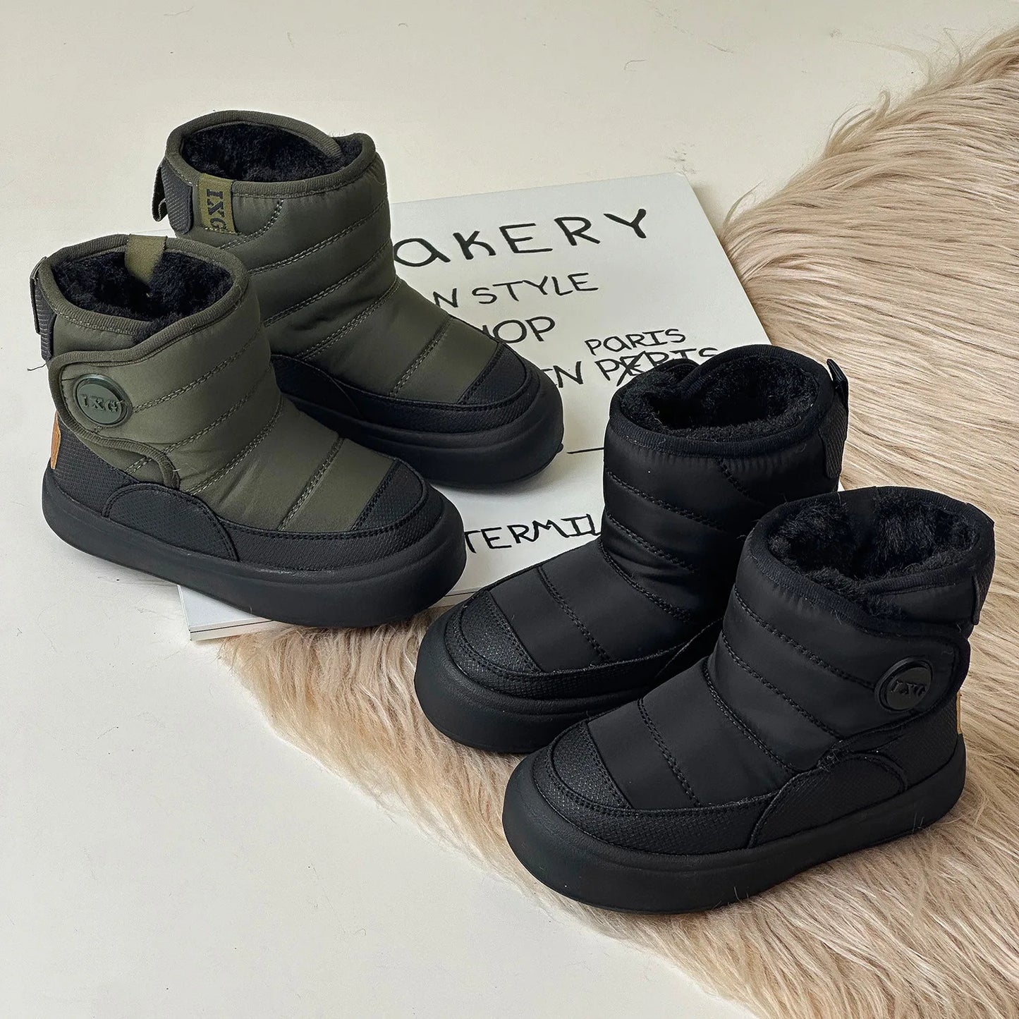 Bottes En Cuir Rétro Antidérapant Casual Style Britannique Filles Cheville Bottes 4 À 13 Ans