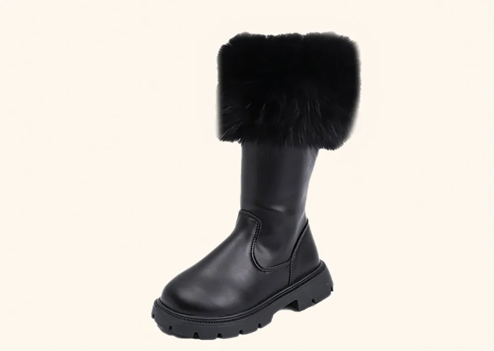 Bottes de neige en fausse fourrure pour adolescentes