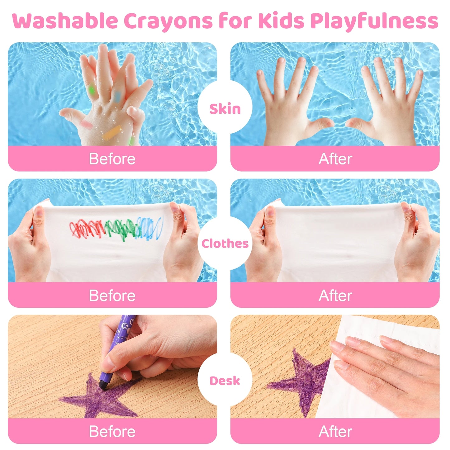 12 couleurs licorne crayons de cire pour enfants lavables et effaçables crayons de couleur ensemble pour enfants bébé crayon à séchage rapide cadeau d’anniversaire Pas Cher