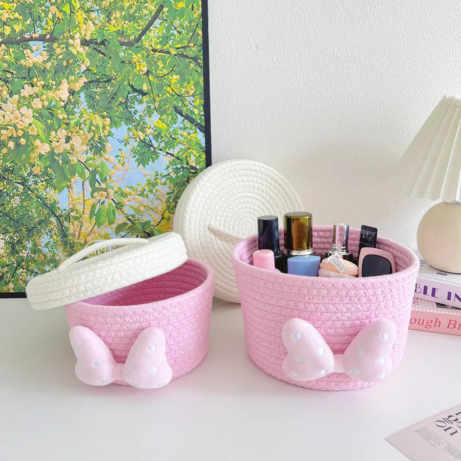 2 piéces Paniers De Rangement Cosmétiques Collations Divers Clé Enfants Jouets