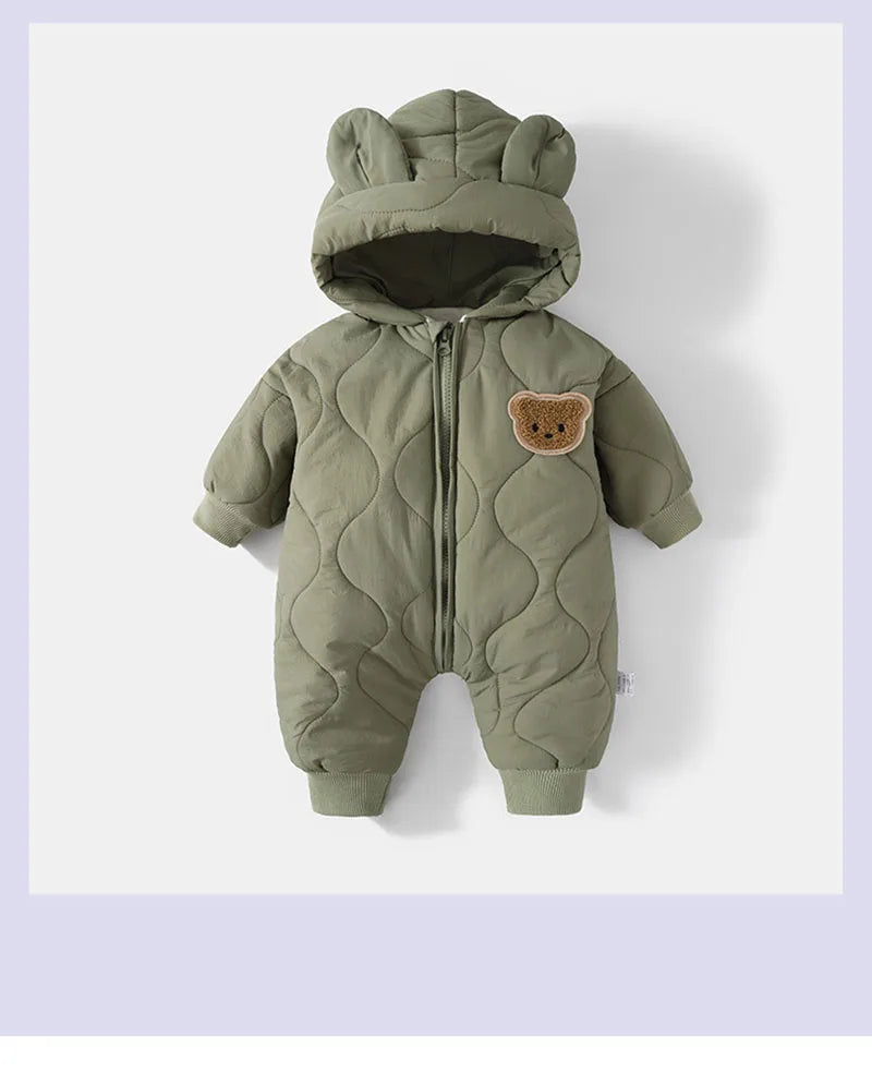  Barboteuses à doublure en fourrure pour bébé, vêtements d'extérieur pour tout-petits, combinaison pour bébé
