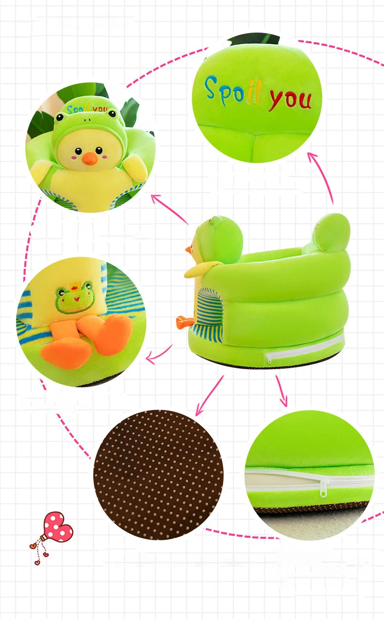 Mignon Bébé Canapé Support Siège Housse Chaise En Peluche Apprendre À S’asseoir Chaise D’allaitement Confortable Nid