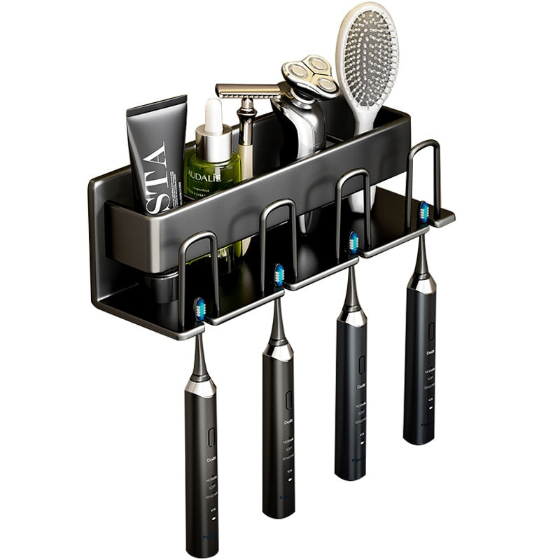 PORTE BROSSE A DENTS MURALE GRIS