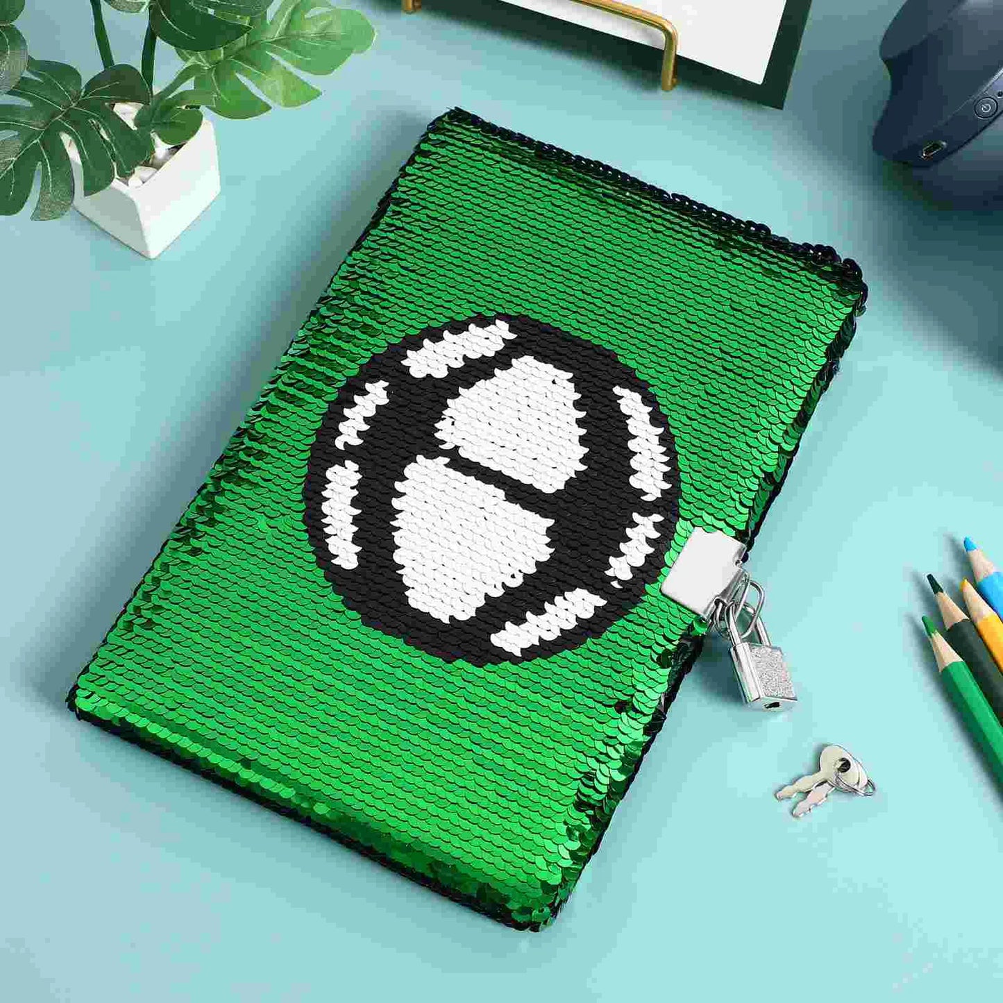 Carnet de notes à paillettes avec serrure, journal intime, bloc-notes de bureau pour enfants