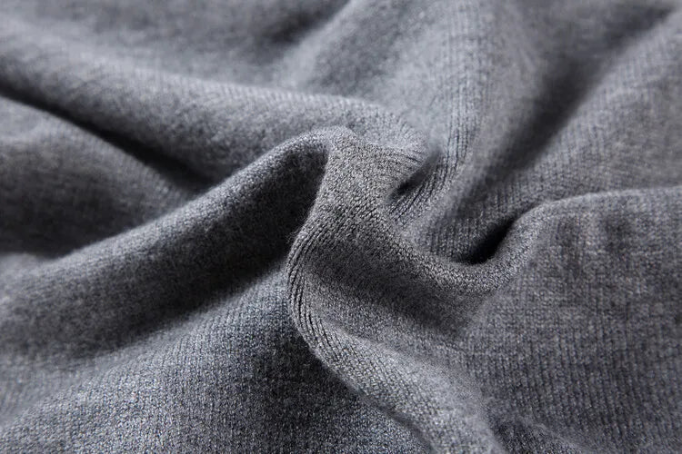 Sweatwear Hommes Anti-boulochage Haute Qualité Tricoté Pull À Col Roulé Slim Fit À Manches Longues