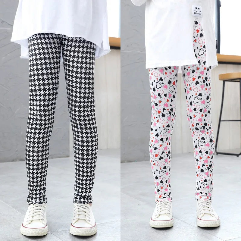 Leggings élastiques pour fille , pantalons d'été fins pour filles 3 à 11 ans