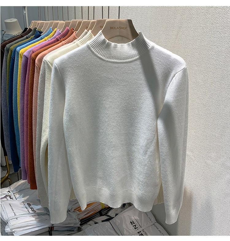 PULL COL ROULE FEMME