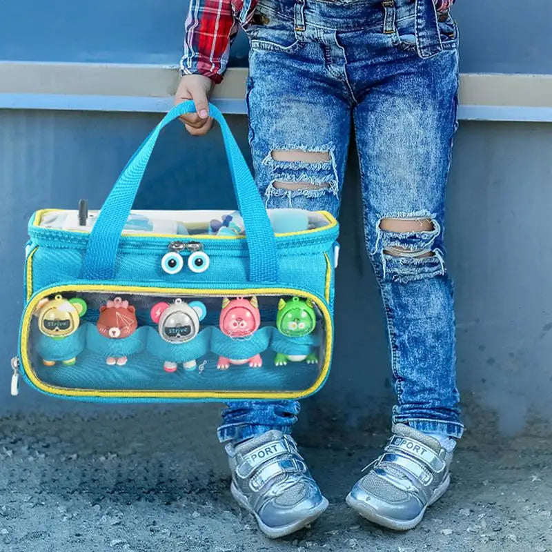 Dyeulget Étui de transport compatible avec Toniebox, sac de rangement pour enfants Toniebox, sac de rangement résistant aux chocs et à la poussière avec poignée pour figurines
