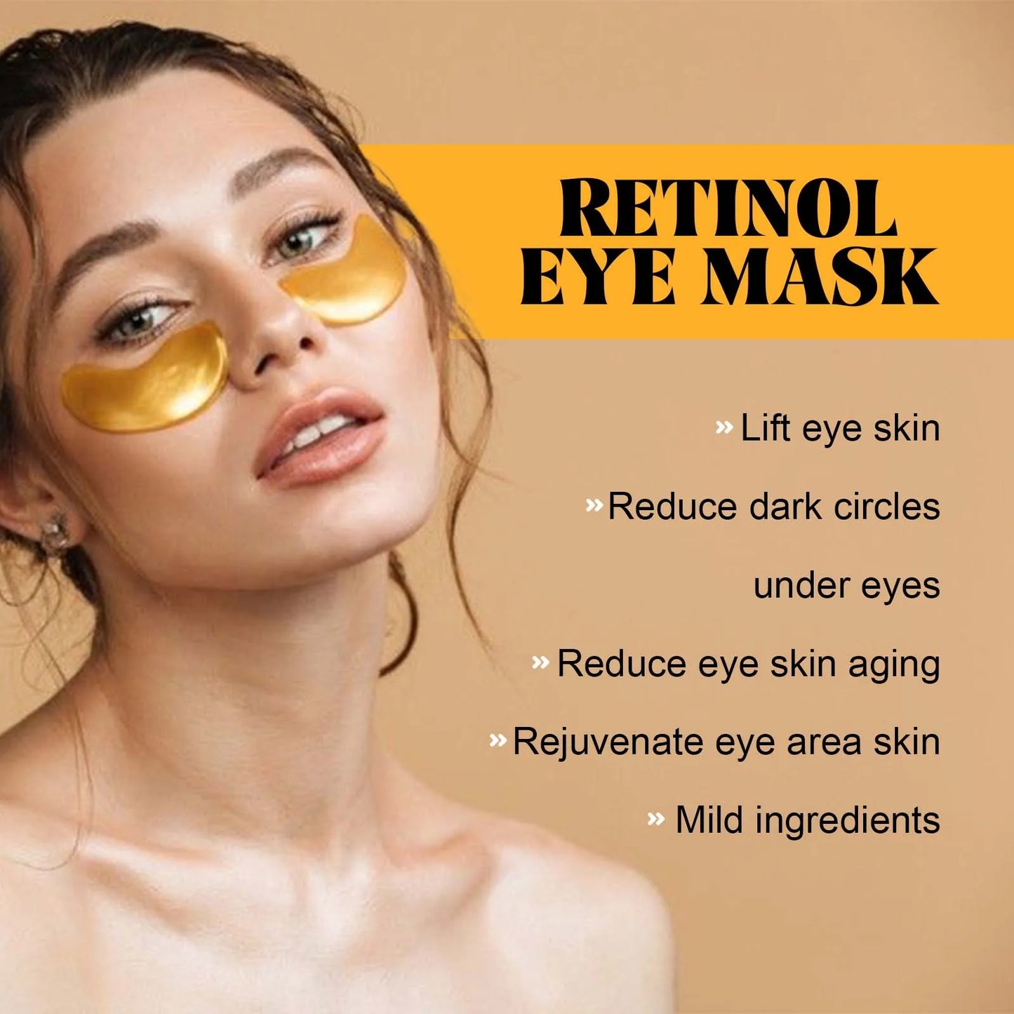Masque Hydratant Yeux Anti Cernes Poches Peau Raffermissant Nourrissant Éclaircir Réduire les ridules 180pcs