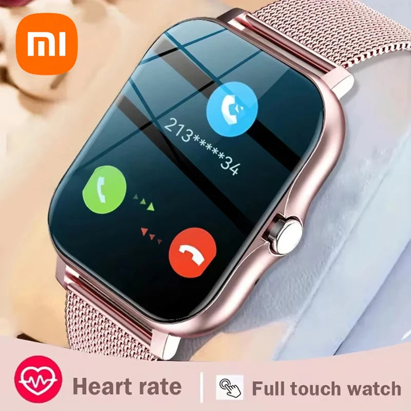 Xiaomi Vente Chaude Nouvelle Montre Intelligente Pour Femmes Plus Nouveau Sport SmartWatch Visages Bluetooth Appel Sports Fitness Téléphones Android iOS Pas Cher+ Cadeau