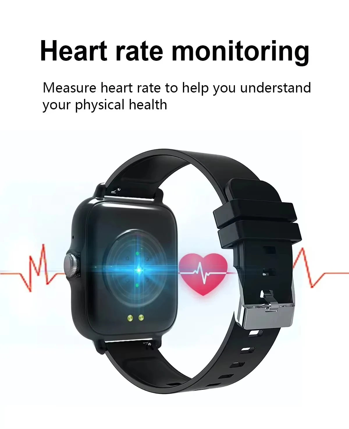 Xiaomi Smart Watch 2025 Android Cadeau Pour Homme Bluetooth Appel Smartwatch 2024 Cadran Tactile Musique Fitness Tracker Montres de sport + Écouteurphones Android IOS + Cadeau