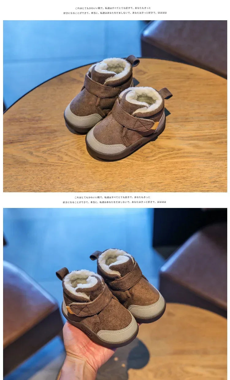 Sonkpuel Chaussures Garçons Filles Chaud En Peluche Tout-petit Bottes De Neige 0-5 Ans