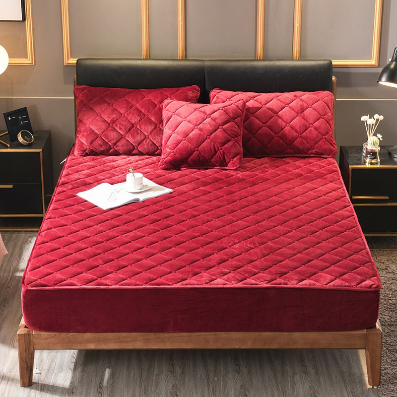 Couvre-matelas épais et matelassé en velours d'oreiller non incluses