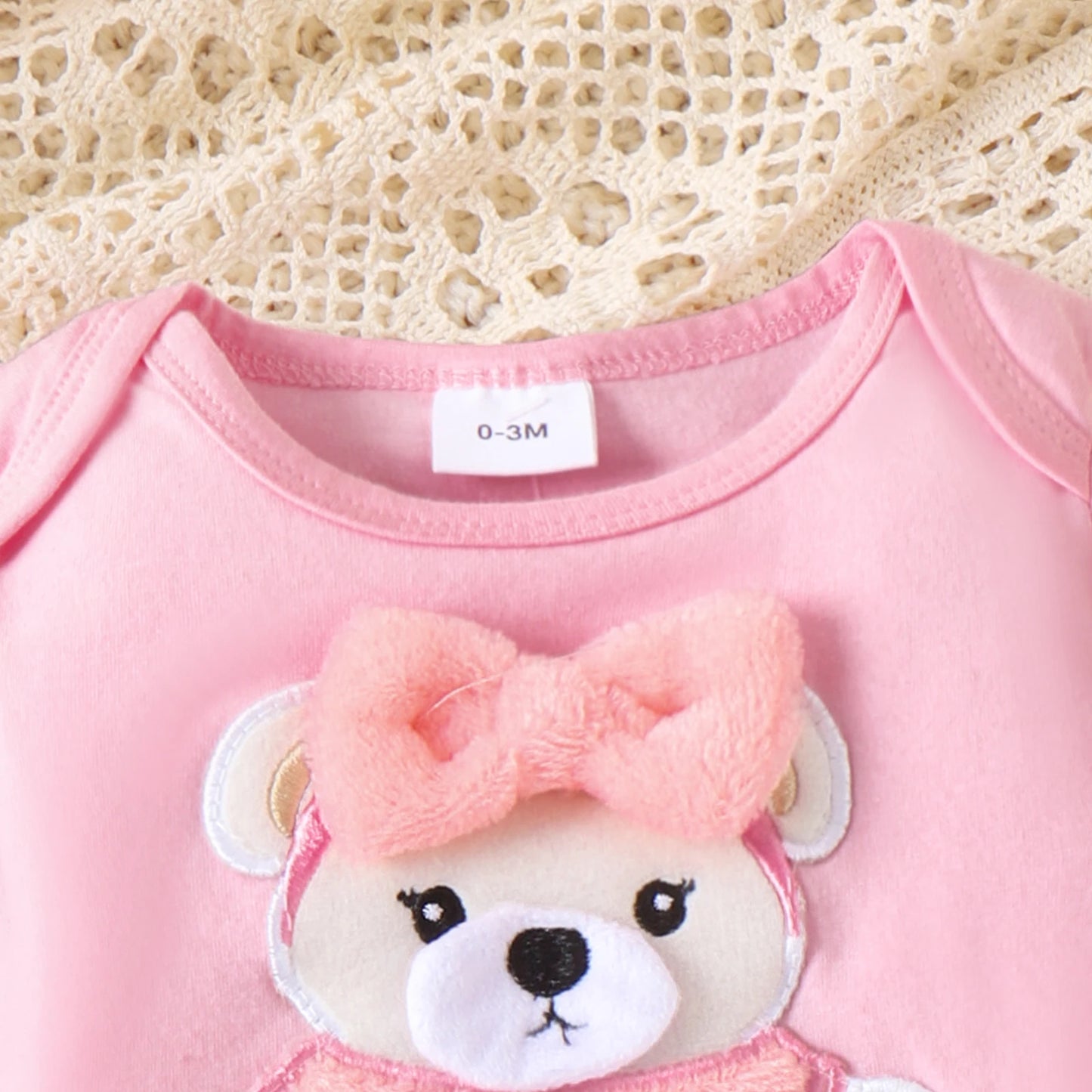 Ensemble haut et pantalon pour bébé fille, motif animal, doux, 2 pièces Rose - PatPat
