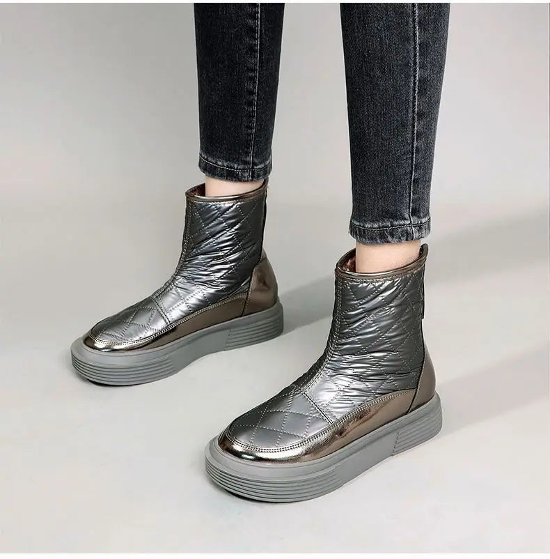 Bottes de neige en cuir