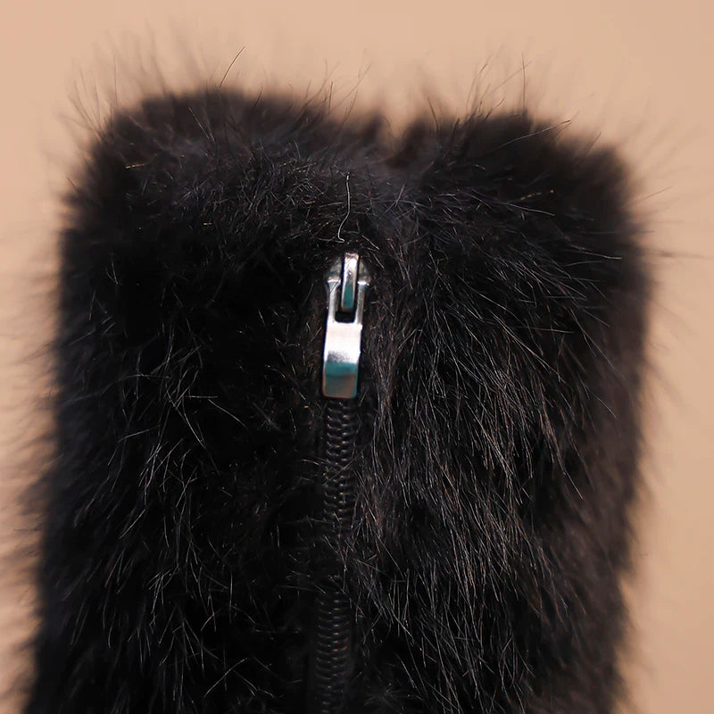 Bottes hautes enfants chaud princesse bottes en cuir semelles souples