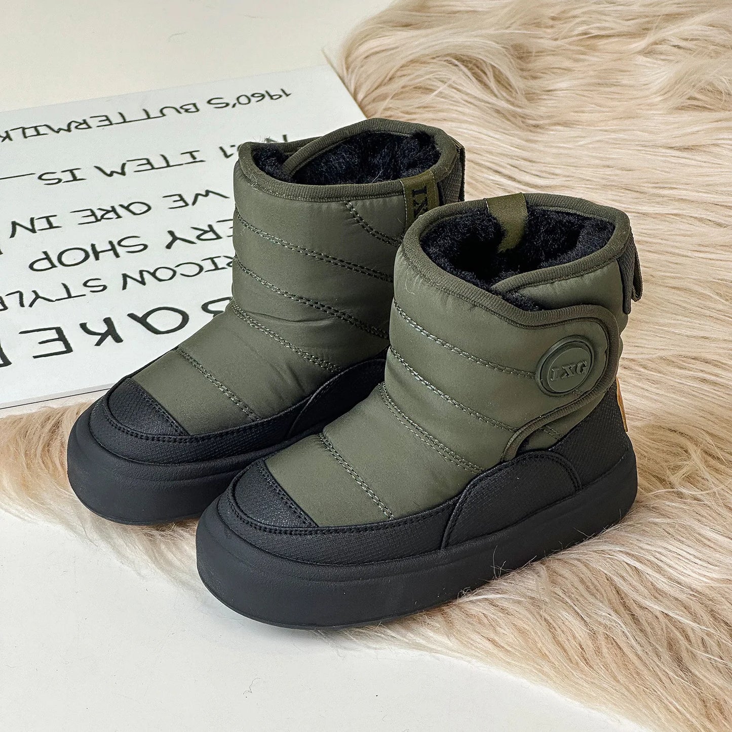 Bottes En Cuir Rétro Antidérapant Casual Style Britannique Filles Cheville Bottes 4 À 13 Ans