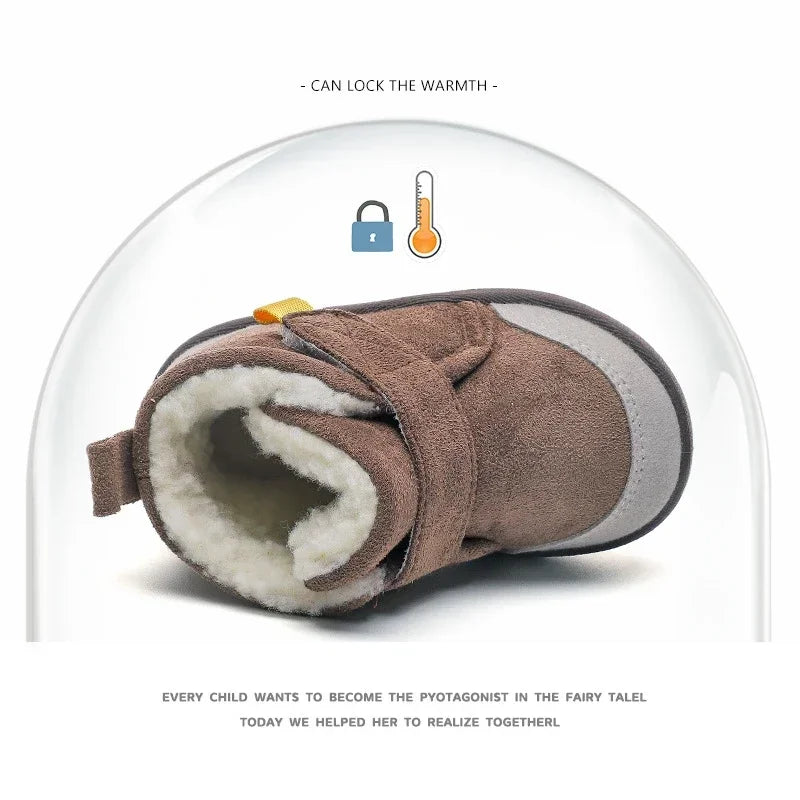 Sonkpuel Chaussures Garçons Filles Chaud En Peluche Tout-petit Bottes De Neige 0-5 Ans