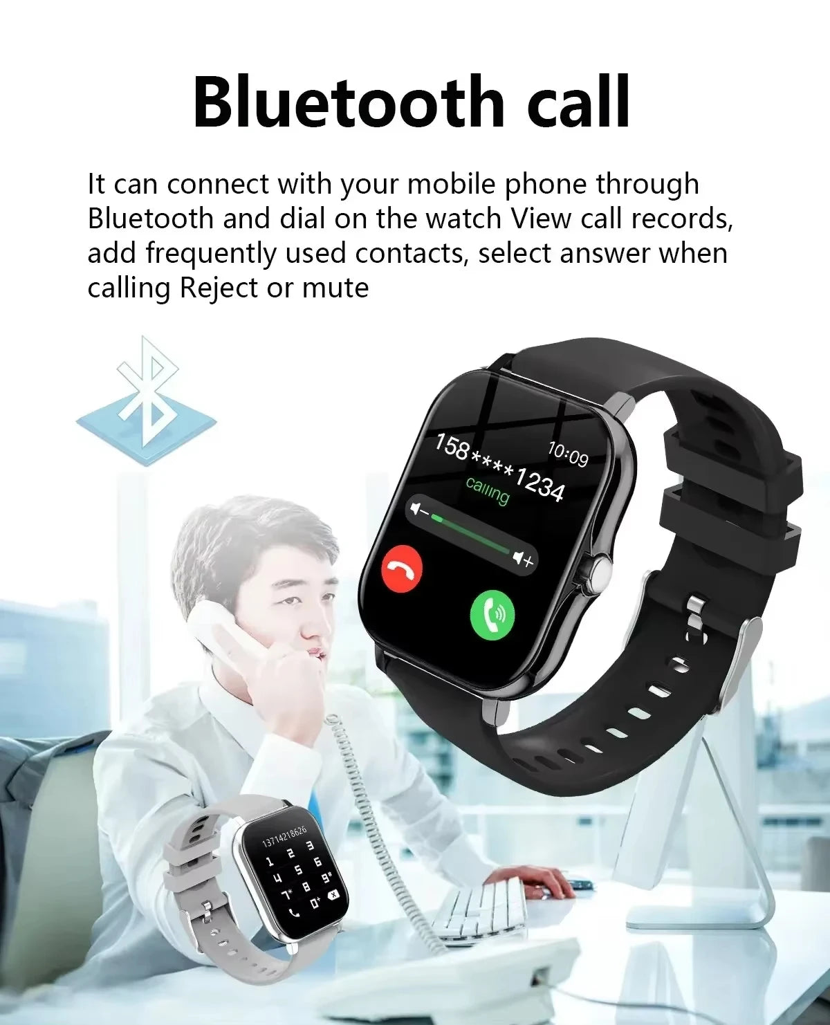 Xiaomi Smart Watch Femmes Dame Cadeau Sport Fitness Montres Moniteur de fréquence cardiaque Étanche Smartwatch Pour Téléphones Android IOS + Cadeau Écouteur