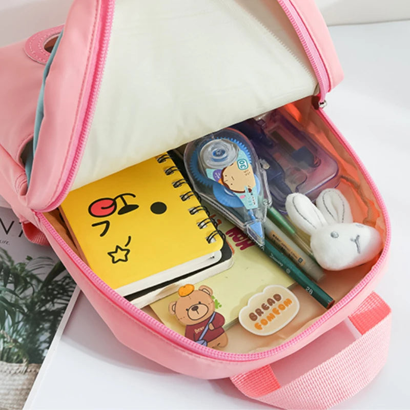 Fanelod Cartable préscolaire,Sac à Dos Scolaire pour Filles | Cartable Ours en Peluche, Jouets Mignons pour Filles Garçons, Sac à Dos pour Voyage, Pique-Nique, Garderie, Crèche