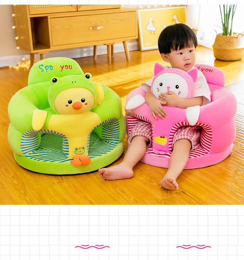 Mignon Bébé Canapé Support Siège Housse Chaise En Peluche Apprendre À S’asseoir Chaise D’allaitement Confortable Nid