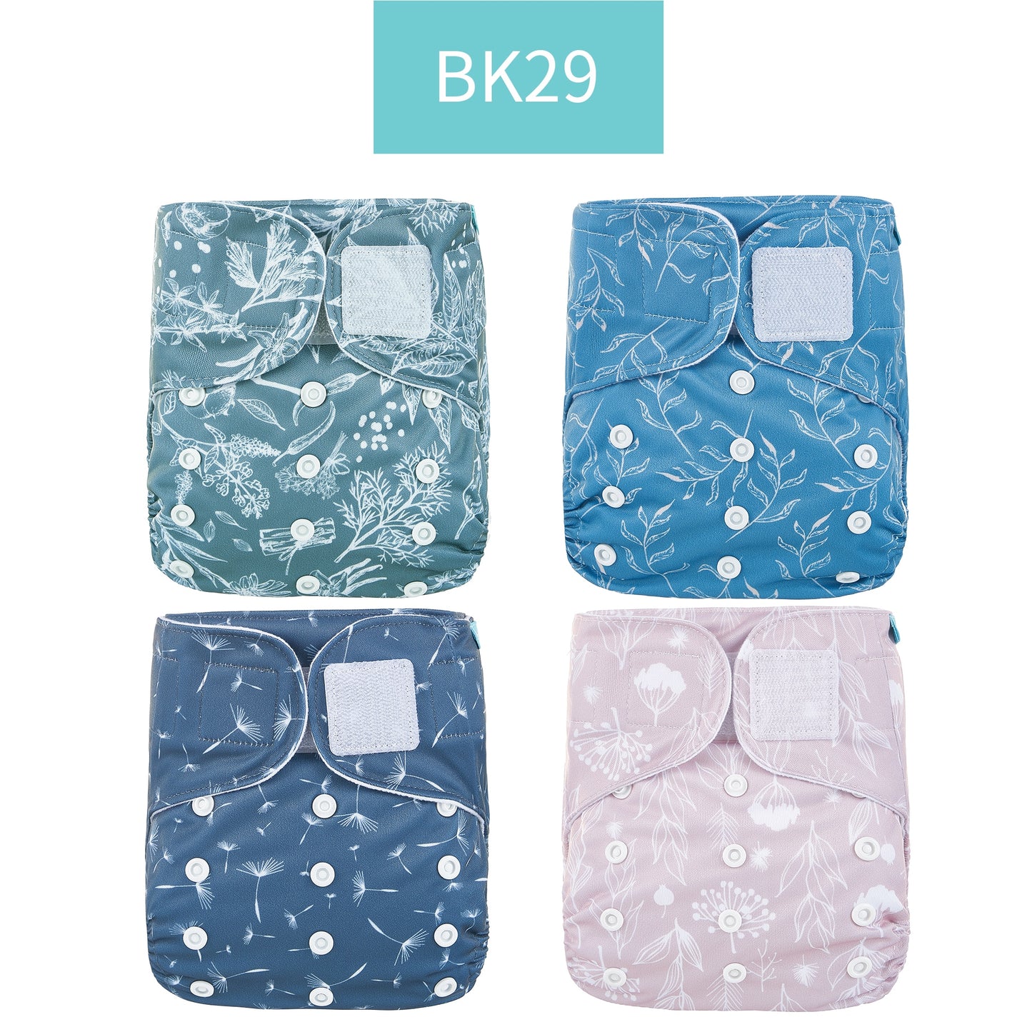 Happyflute 2022 New Fashion Style Baby Nappy 4pcs/set Diaper Cover Waterproof&Reusable Cloth Diaper