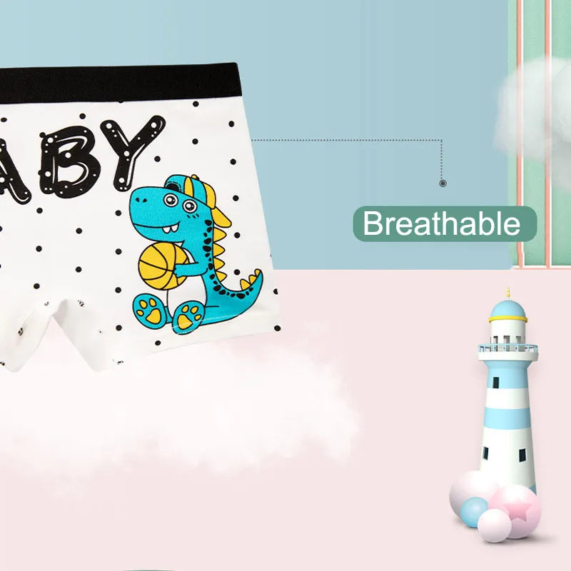 Sous-vêtements Culotte Pour Garçon 4 Pcs/Lot - Dessine Dinosaures