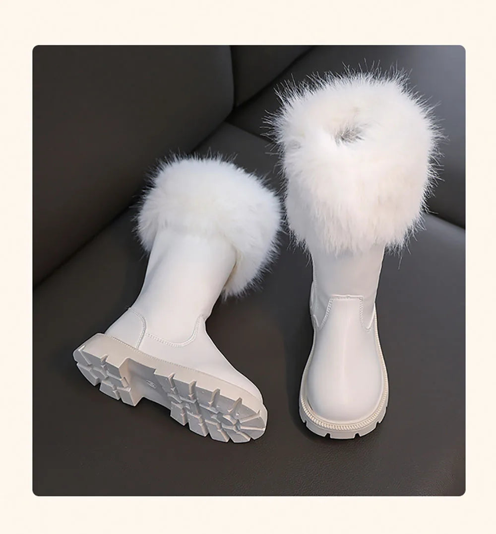 Bottes de neige en fausse fourrure pour adolescentes