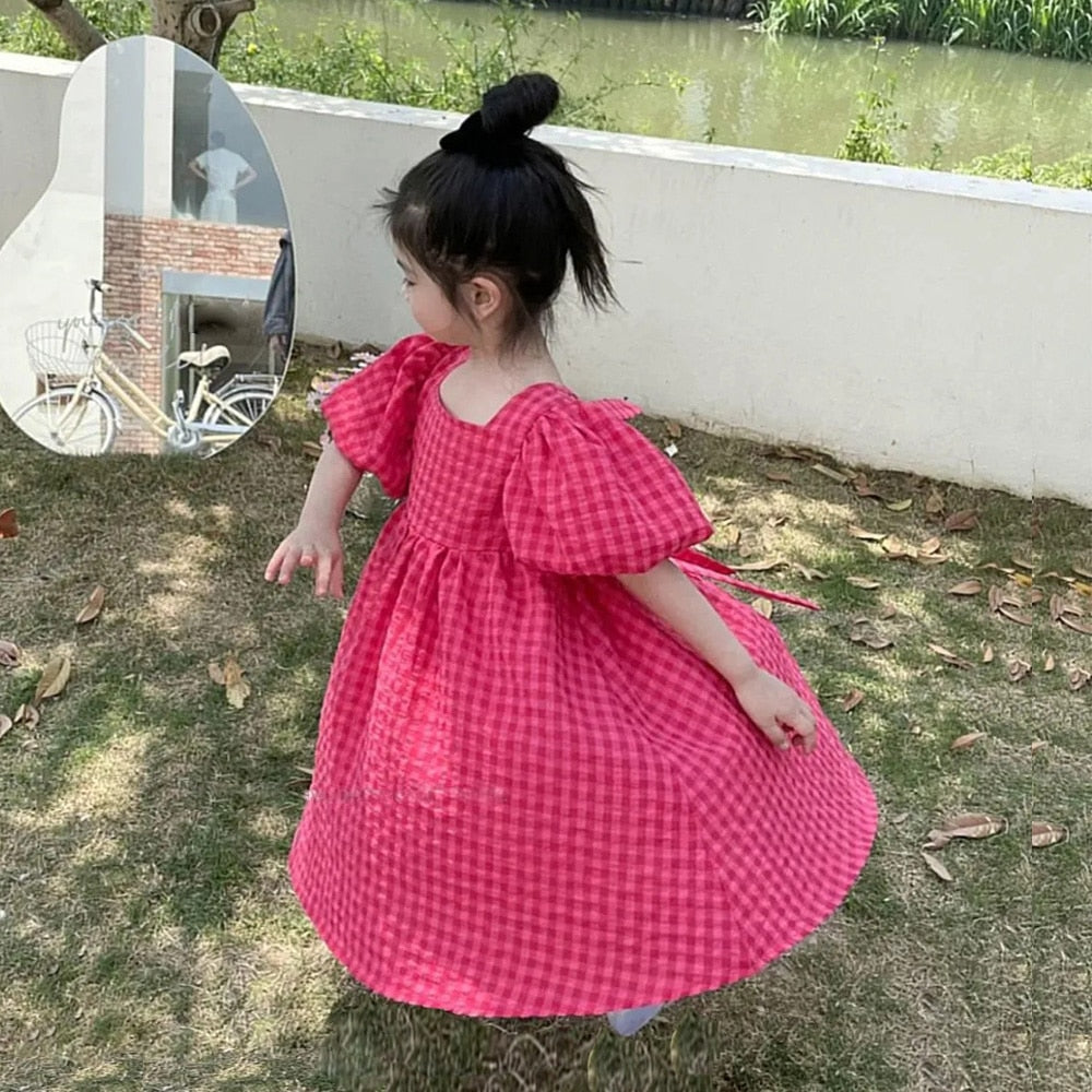 Bear Leader-Robe mi-longue à carreaux pour enfants et adolescents.