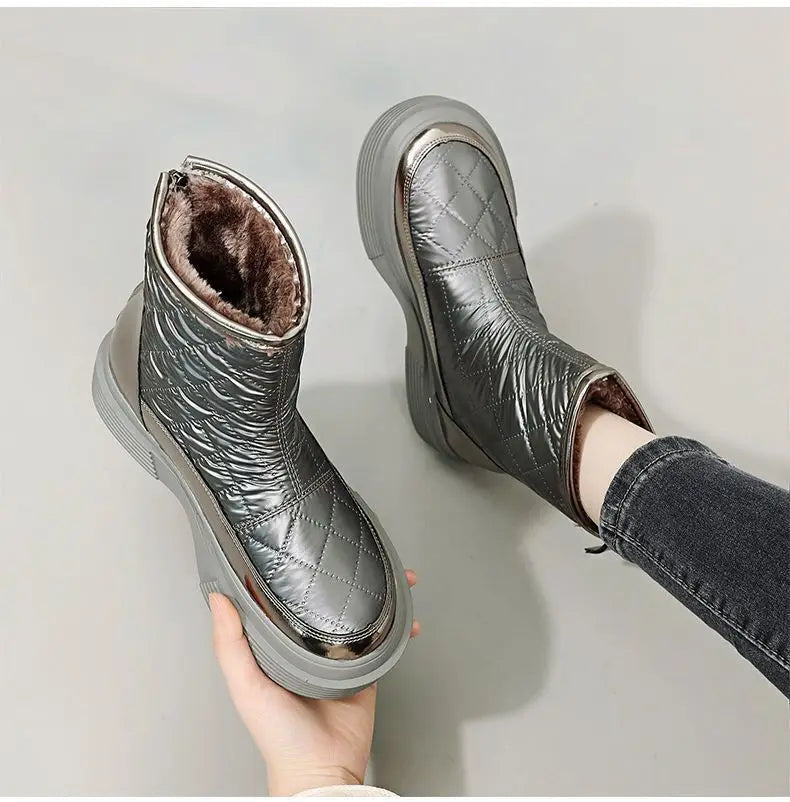 Bottes de neige en cuir