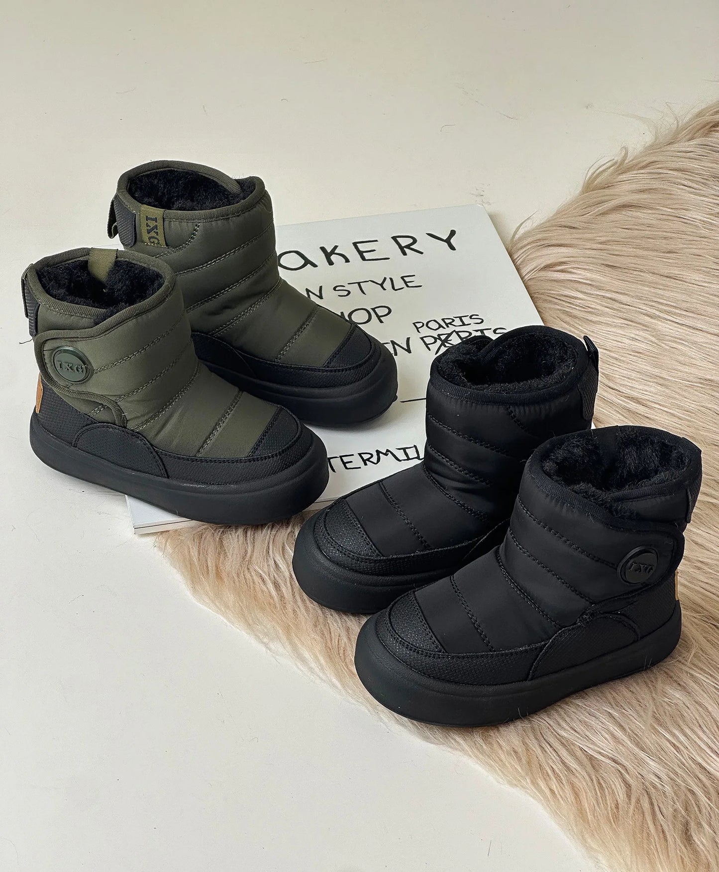 Bottes En Cuir Rétro Antidérapant Casual Style Britannique Filles Cheville Bottes 4 À 13 Ans