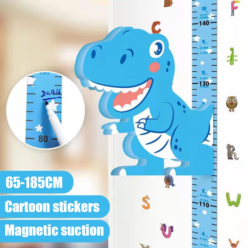 Mesure bébé autocolant Autocollants de hauteur de bande dessinée tridimensionnelle 3d amovibles