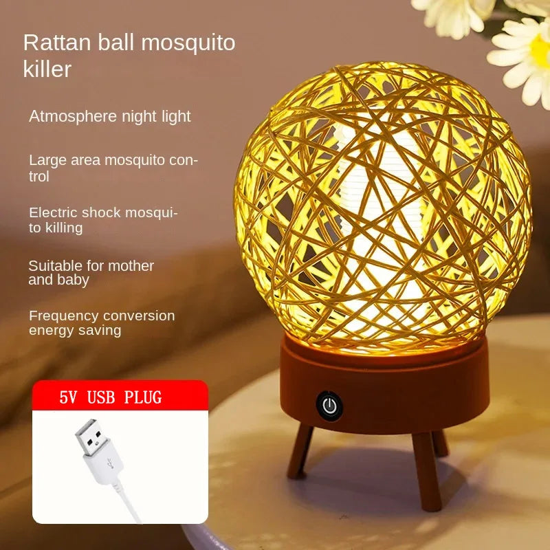 Nouveau Lampe anti-moustiques à décharge électrique, lumière UV, piège à moustiques, éclairage de camping extérieur, prise USB,