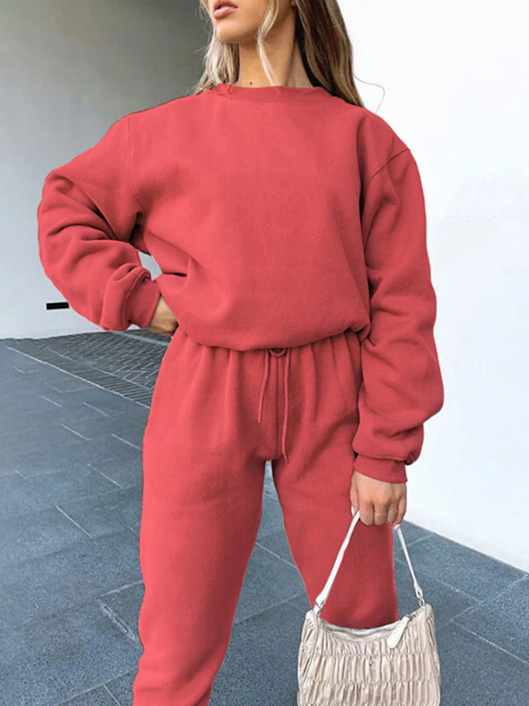 Tenues 2 pièces pour femmes Pantalons Ensembles de pantalons Survêtements Survêtement Sweat à capuche surdimensionné