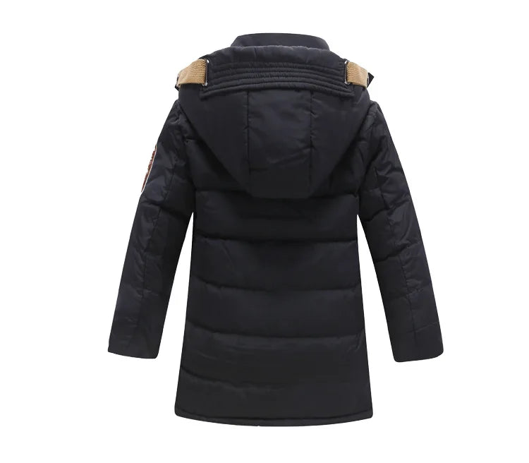 Manteau long et épais en duvet pour garçon , vêtement d'extérieur pour l'hiver