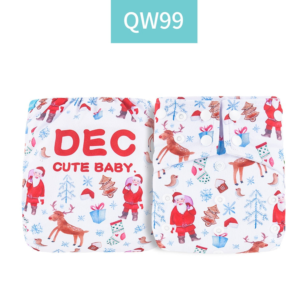 Ensemble De 2 Couches Lavables Happyflute Pour Bébé, Couche Réutilisable Ajustable, Convient Aux Enfants De 0 À 2 Ans, De 3 À 15 Kg