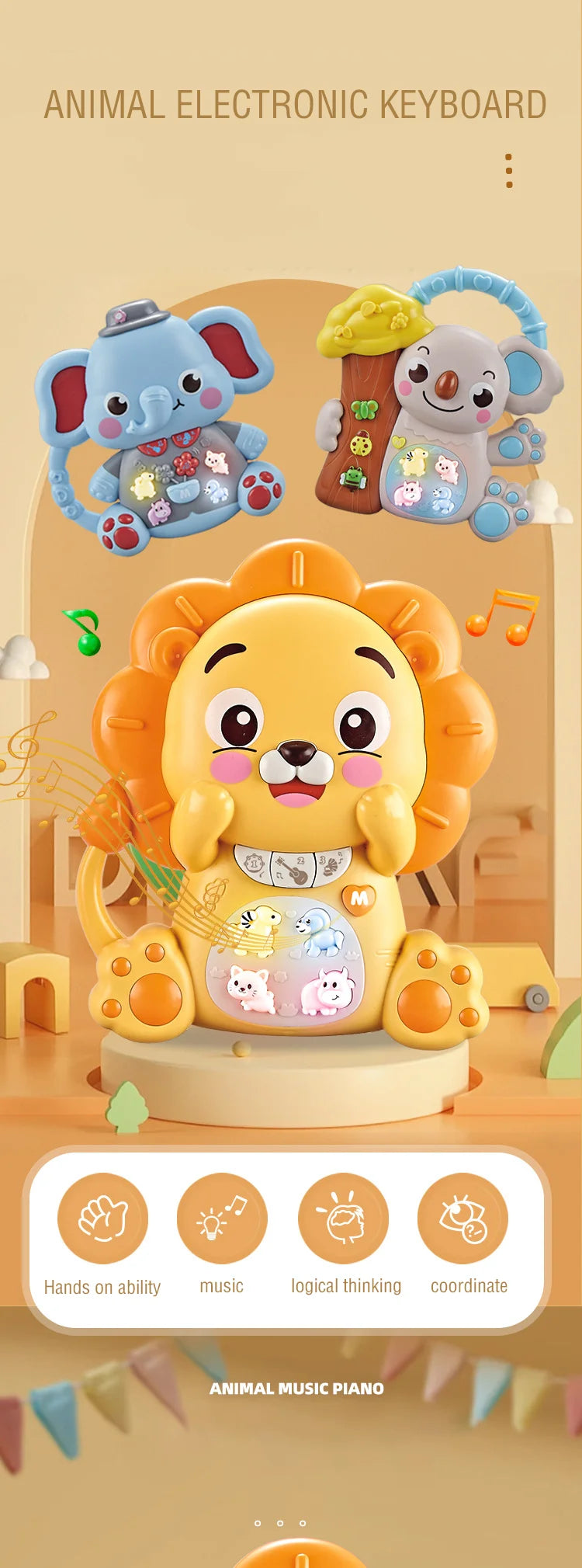 Jouets de musique pour nourrissons éducatifs précoces