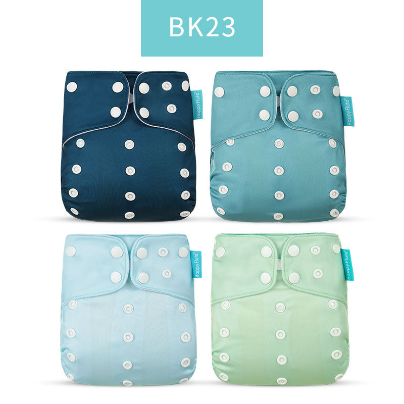 Happyflute 2022 New Fashion Style Baby Nappy 4pcs/set Diaper Cover Waterproof&Reusable Cloth Diaper