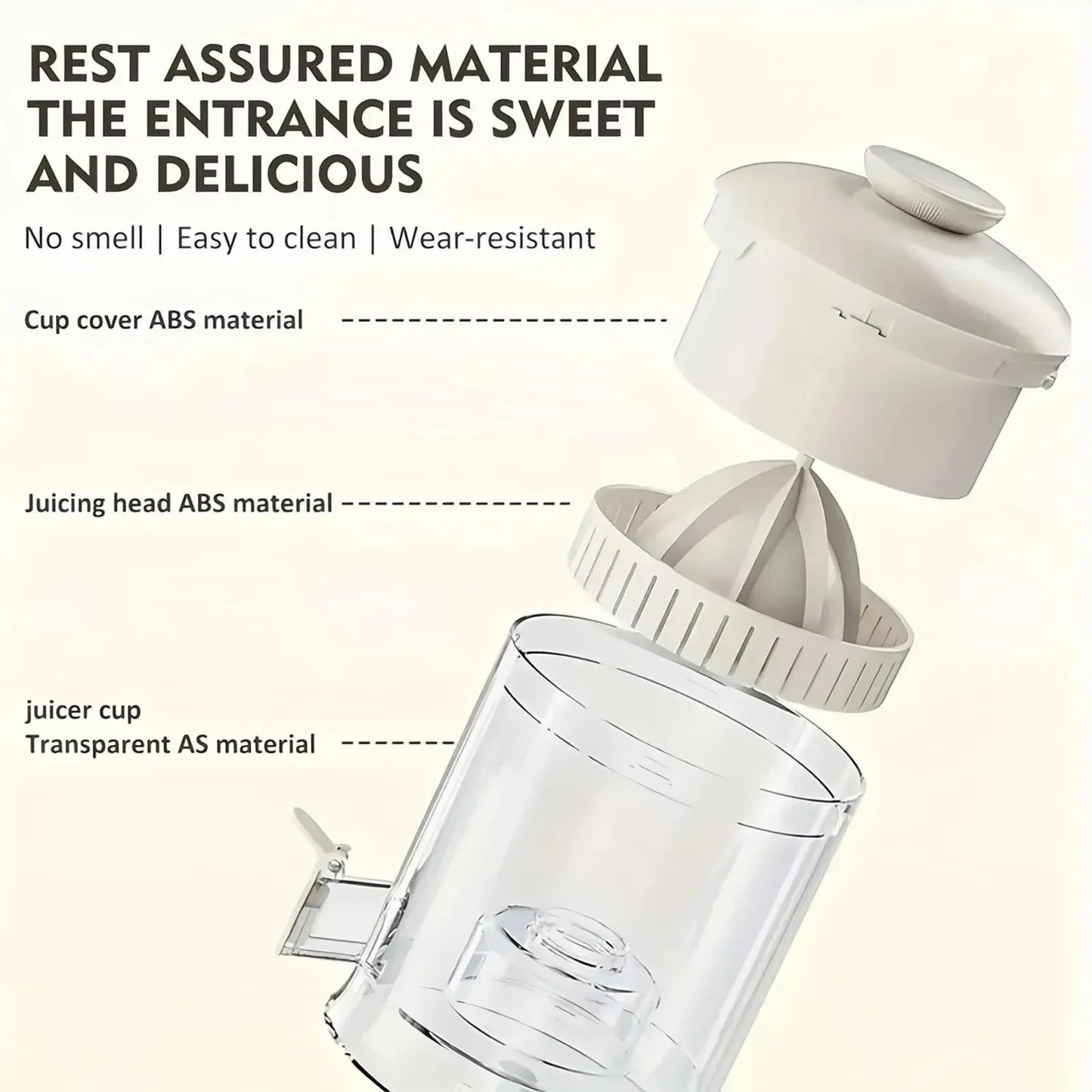 Presse-agrumes électrique sans fil , presse-agrumes domestique, charge USB lente, séparateur de jus, 2024