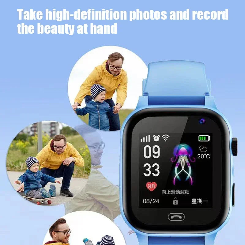 Xiaomi MIJIA Enfants 4G Montre Intelligente SOS GPS Localisation Carte SIM Appel Enfant SmartWatch Caméra Montre Étanche