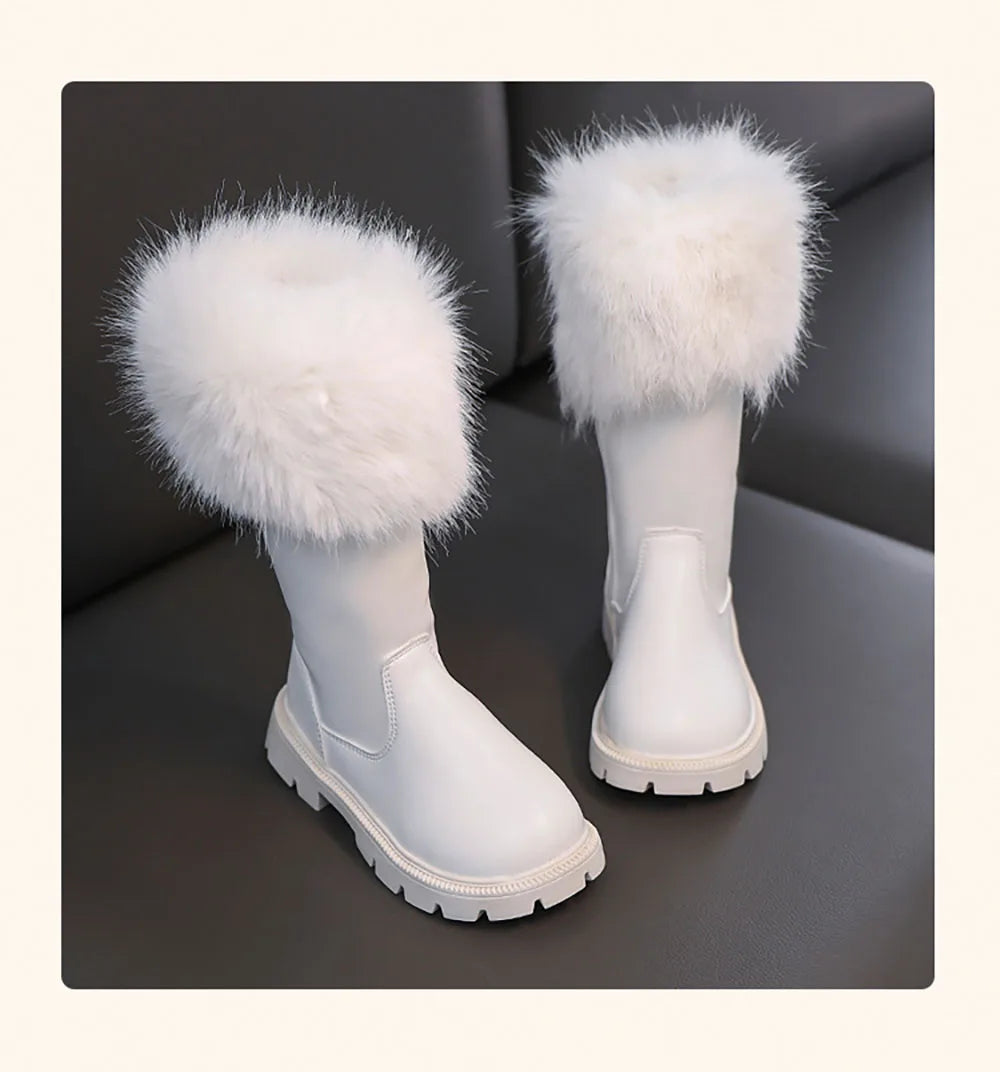 Bottes de neige en fausse fourrure pour adolescentes