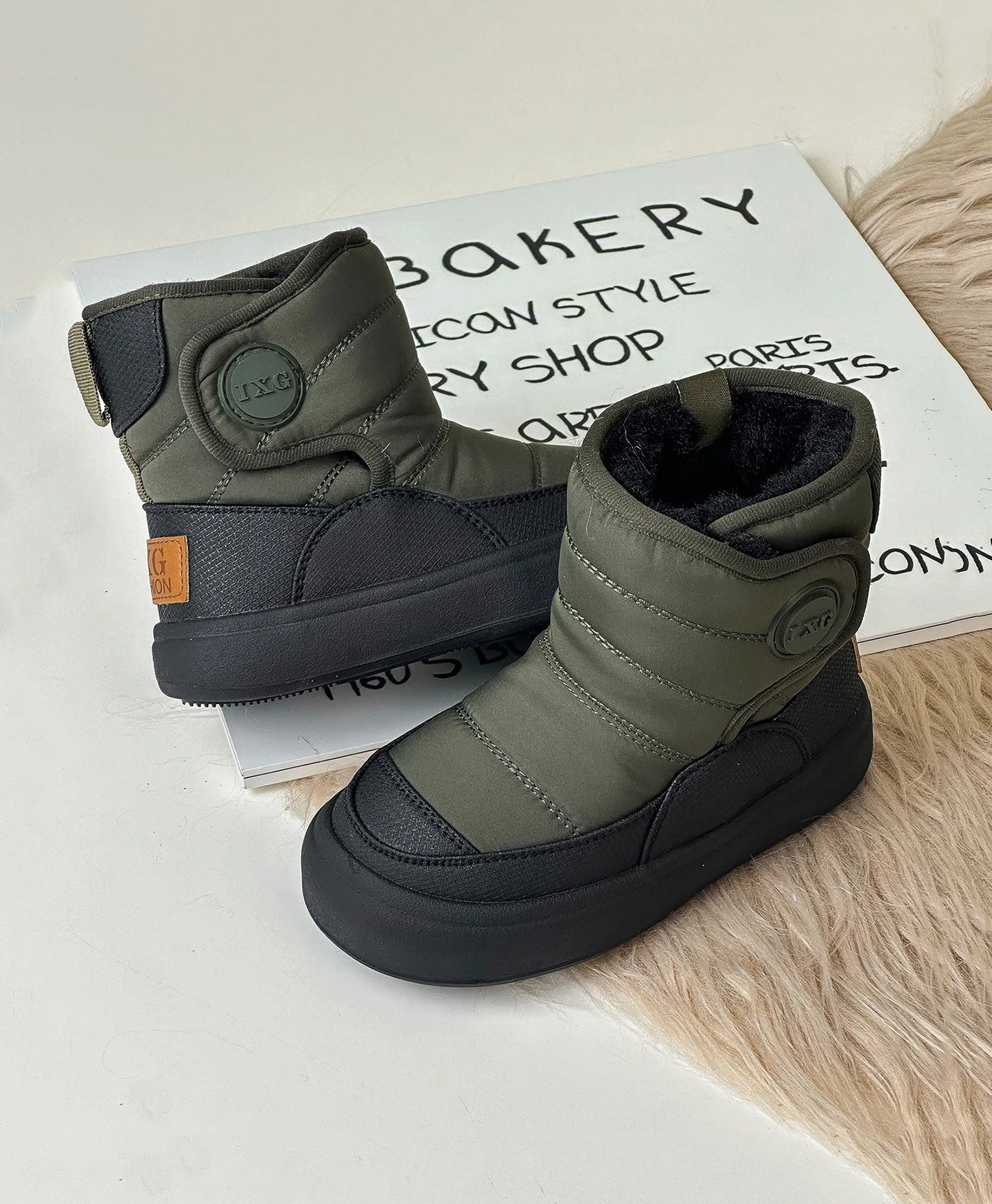 Bottes En Cuir Rétro Antidérapant Casual Style Britannique Filles Cheville Bottes 4 À 13 Ans