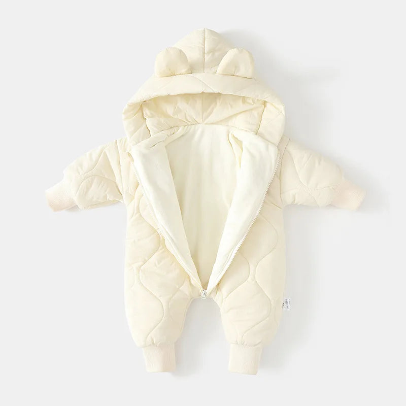  Barboteuses à doublure en fourrure pour bébé, vêtements d'extérieur pour tout-petits, combinaison pour bébé