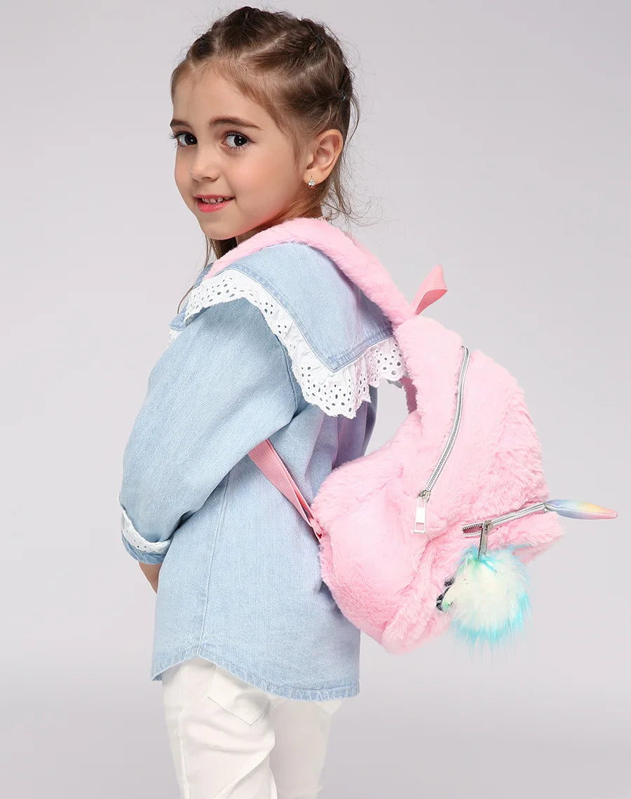 Sac à dos en peluche de dessin animé mignon pour enfants, sac à dos pour fille, sac à livres scolaire, école maternelle et primaire