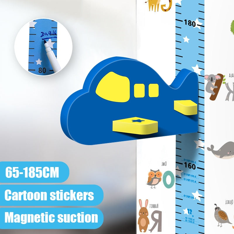 Mesure bébé autocolant Autocollants de hauteur de bande dessinée tridimensionnelle 3d amovibles