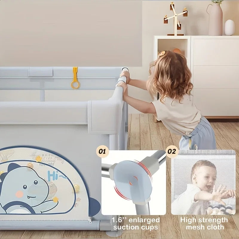 Grand parc de jeu pour bébés, centre d'activités pour enfants, clôture de sécurité pour tout-petits Gris 150cm - 180 cm