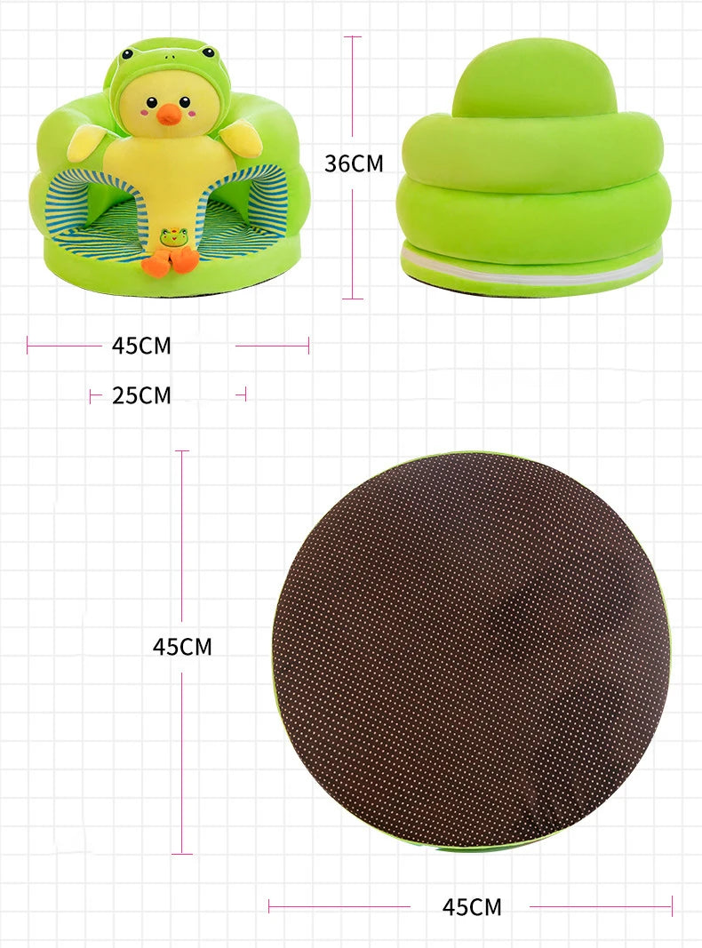 Mignon Bébé Canapé Support Siège Housse Chaise En Peluche Apprendre À S’asseoir Chaise D’allaitement Confortable Nid