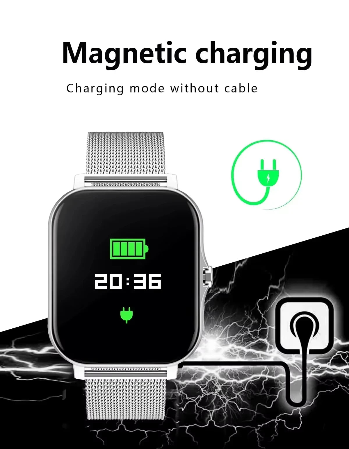Xiaomi Smart Watch Femmes Dame Cadeau Sport Fitness Montres Moniteur de fréquence cardiaque Étanche Smartwatch Pour Téléphones Android IOS + Cadeau Écouteur