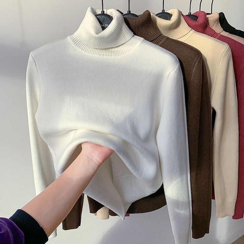 PULL COL ROULE FEMME