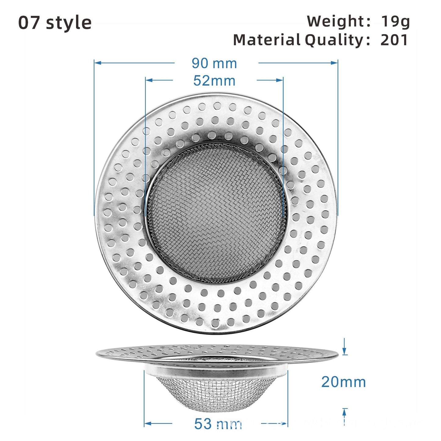 Refroidisseur De Scories D'évier De Cuisine ,Filtre à Maille EN Acier Inoxydable